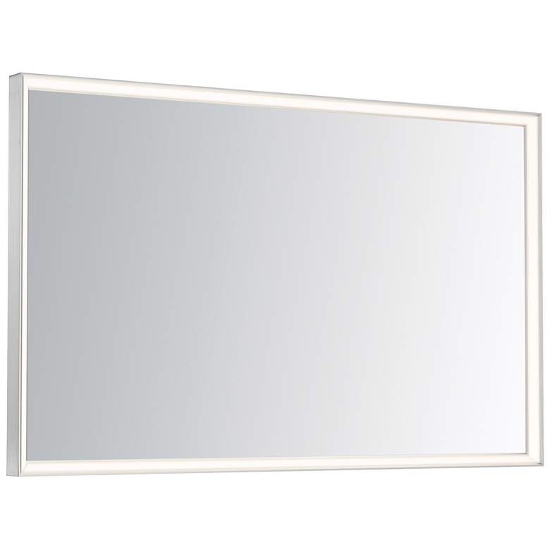 Image 1 ET2 Bevel Satin Nickel 48" x 30" Oversized LED Wall Mirror
