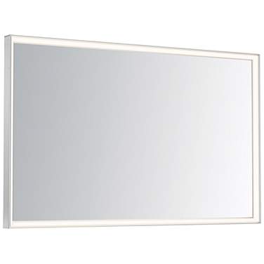 ET2 Bevel Satin Nickel 48" x 30" Oversized LED Wall Mirror