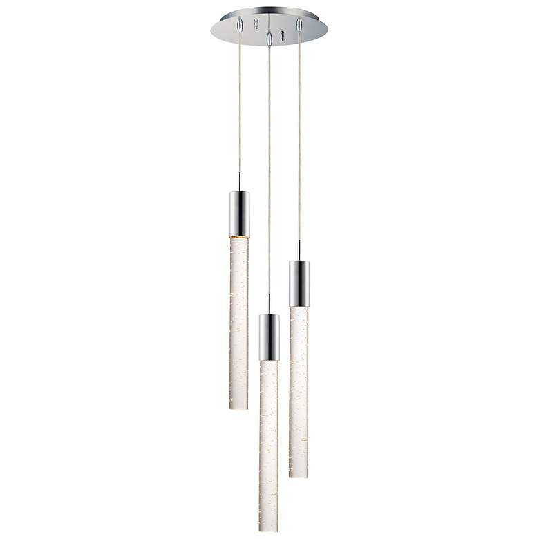 Image 1 ET2 Big Fizz 13" Chrome and Crystal 3-Light LED Multi Light Pendant
