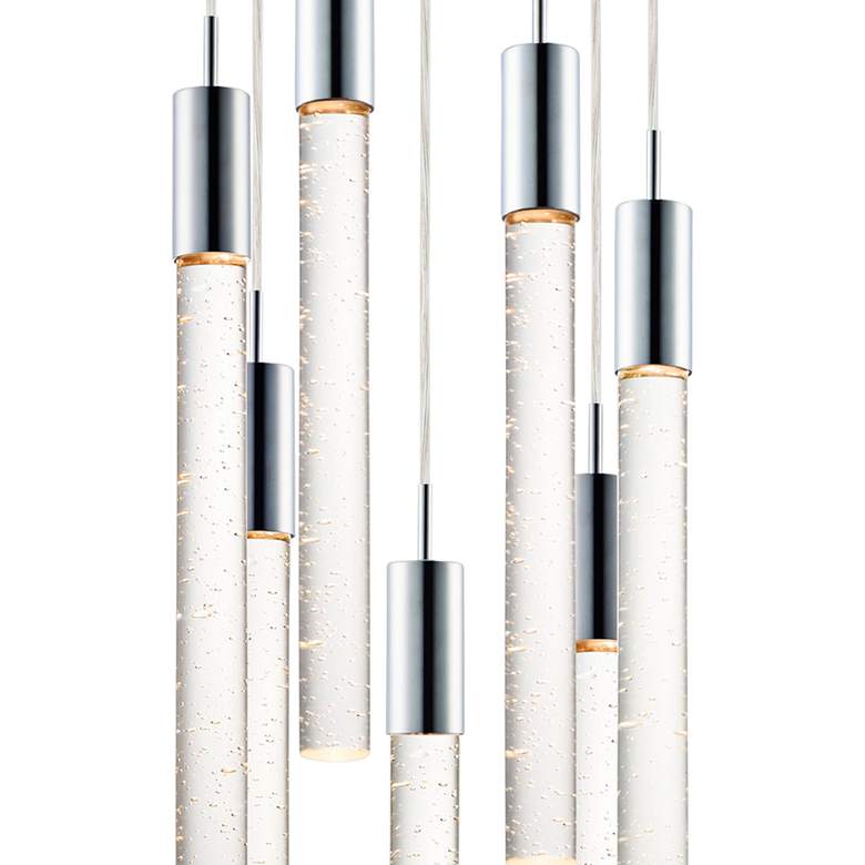 Image 2 ET2 Big Fizz 16" Wide Chrome 7-Light LED Multi Light Pendant more views