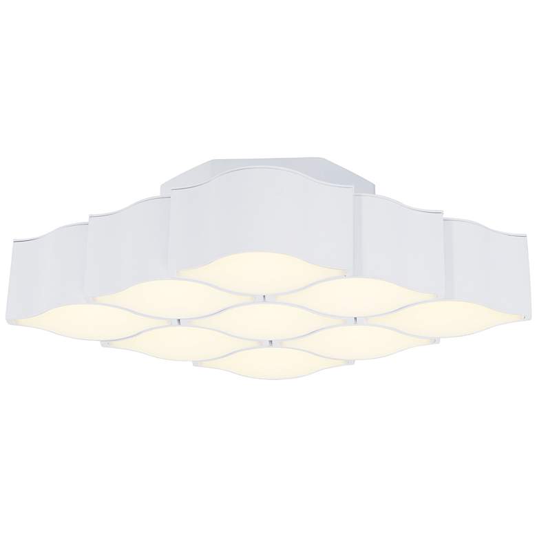 Image 1 ET2 Billow 17 3/4 inch Wide Matte White LED Ceiling Light