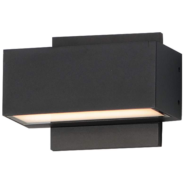 Image 1 ET2 Blok 6 3/4" Wide Black LED Outdoor Wall Sconce