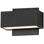 1_ET2 Blok 6 3/4" Wide Black LED Outdoor Wall Sconce