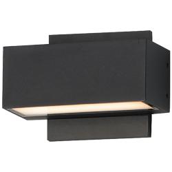 ET2 Blok 6 3/4" Wide Black LED Outdoor Wall Sconce
