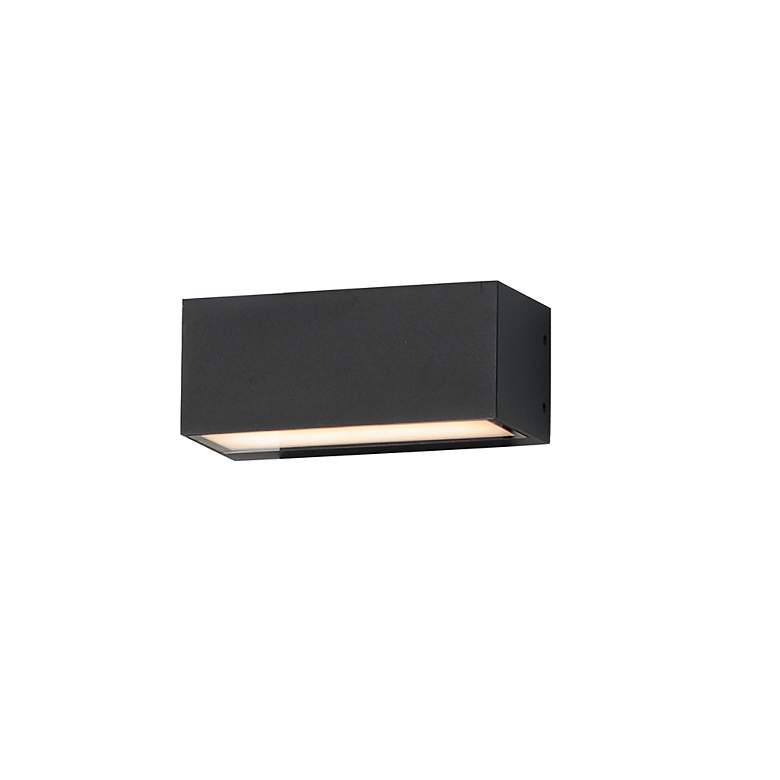 Image 2 ET2 Blok 6 3/4" Wide Black LED Outdoor Wall Sconce more views