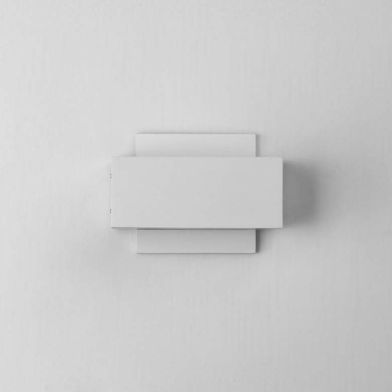 Image 3 ET2 Blok 6 3/4" Wide White LED Outdoor Wall Sconce more views