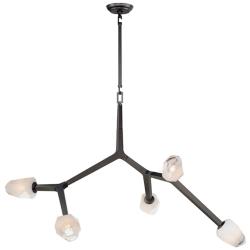 ET2 Blossom 43 1/4" Wide Black 5-Light LED Pendant