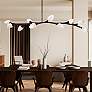 1_ET2 Blossom 70 1/2" Wide Black 10-Light LED Linear Pendant