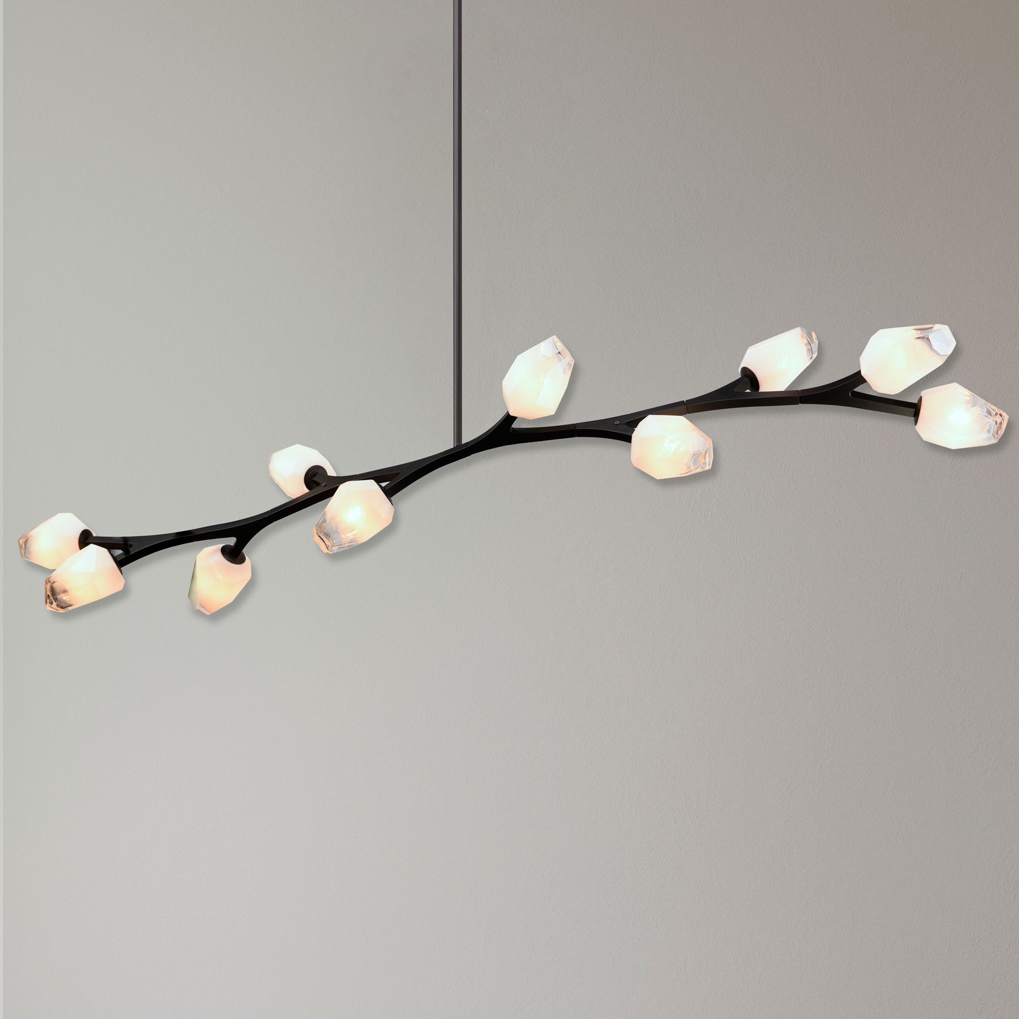 ET2 Blossom 70 1/2" Wide Black 10-Light LED Linear Pendant