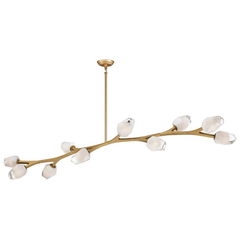 Image 1 ET2 Blossom 70 1/2"W Natural Aged Brass LED Linear Pendant