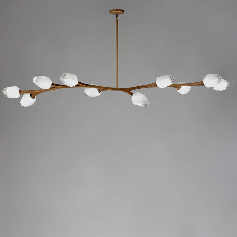Image 2 ET2 Blossom 70 1/2"W Natural Aged Brass LED Linear Pendant more views