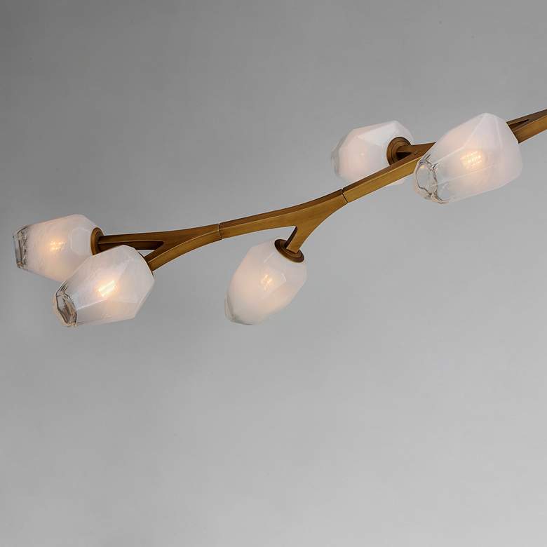 Image 3 ET2 Blossom 70 1/2"W Natural Aged Brass LED Linear Pendant more views