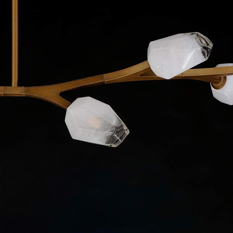 Image 6 ET2 Blossom 70 1/2"W Natural Aged Brass LED Linear Pendant more views