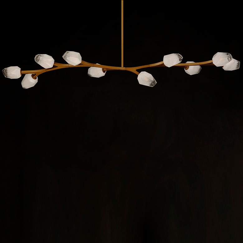 Image 7 ET2 Blossom 70 1/2"W Natural Aged Brass LED Linear Pendant more views