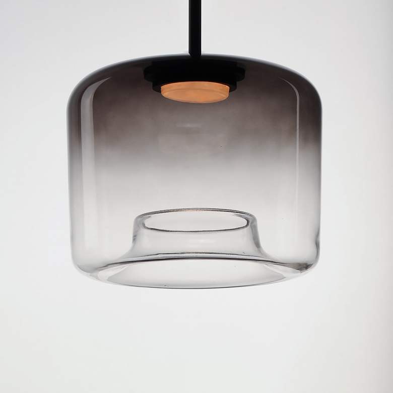 Image 3 ET2 Bombona 12" Wide Black LED Cylindrical Mini Pendant more views