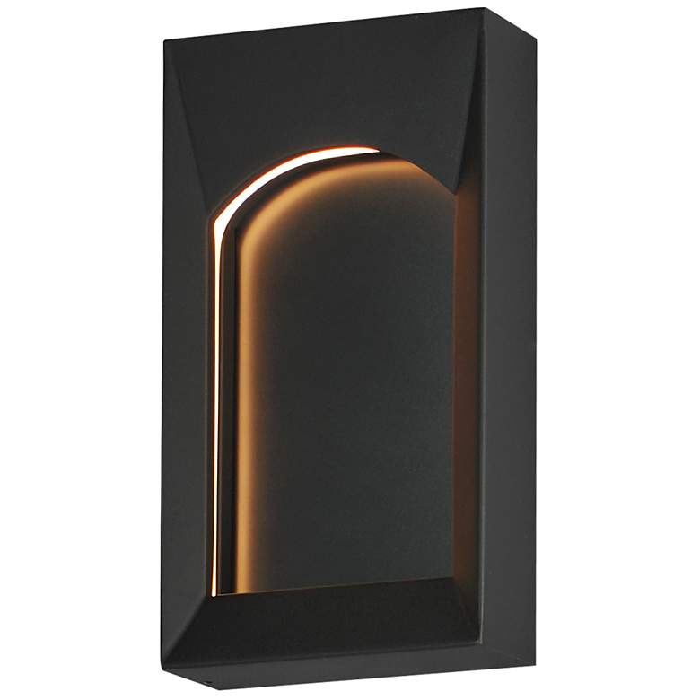 Image 1 ET2 Brasilia 12" High Black Small LED Outdoor Sconce