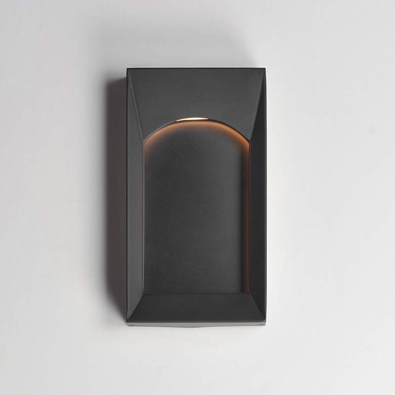 Image 2 ET2 Brasilia 12" High Black Small LED Outdoor Sconce more views