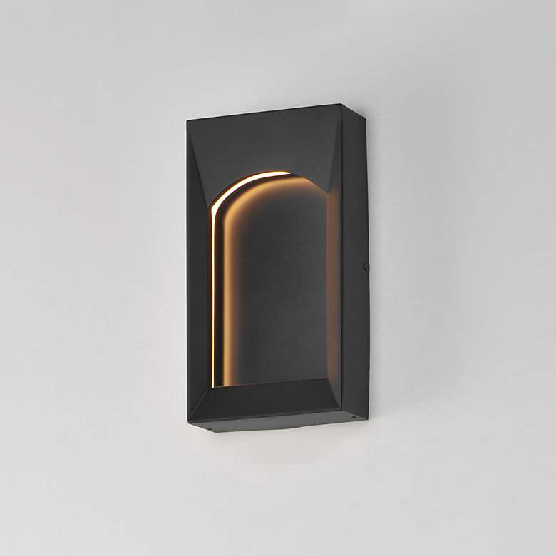 Image 4 ET2 Brasilia 12" High Black Small LED Outdoor Sconce more views