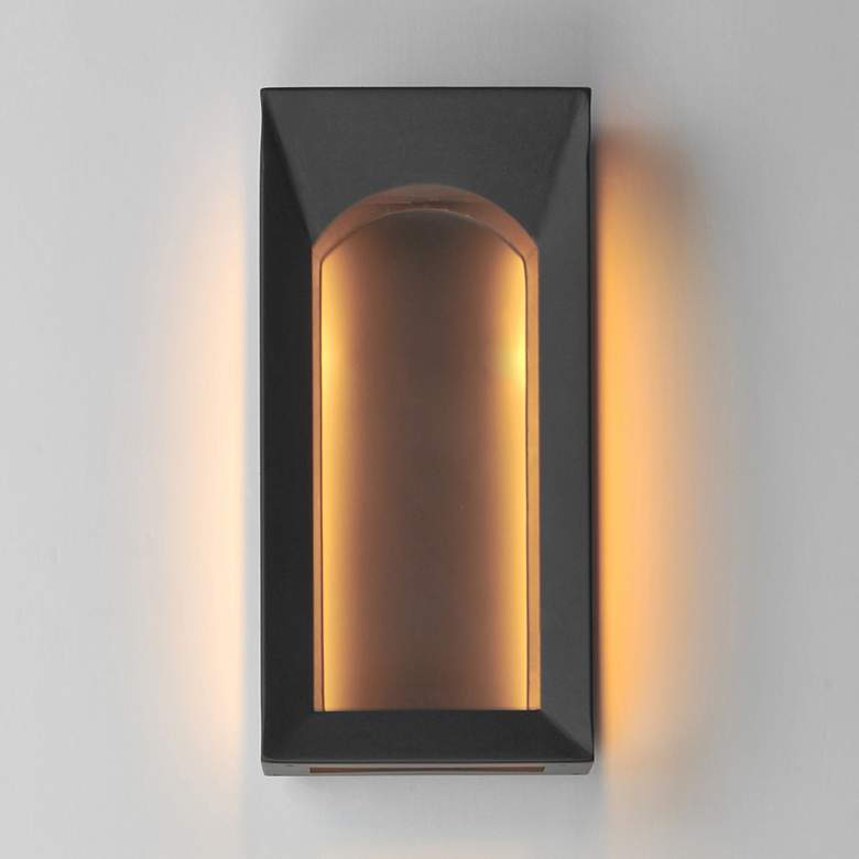 Image 3 ET2 Brasilia 14 1/2" High Black LED Outdoor Sconce more views