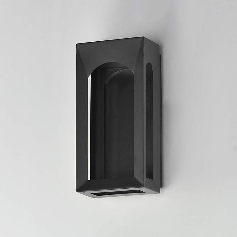 Image 4 ET2 Brasilia 14 1/2" High Black LED Outdoor Sconce more views