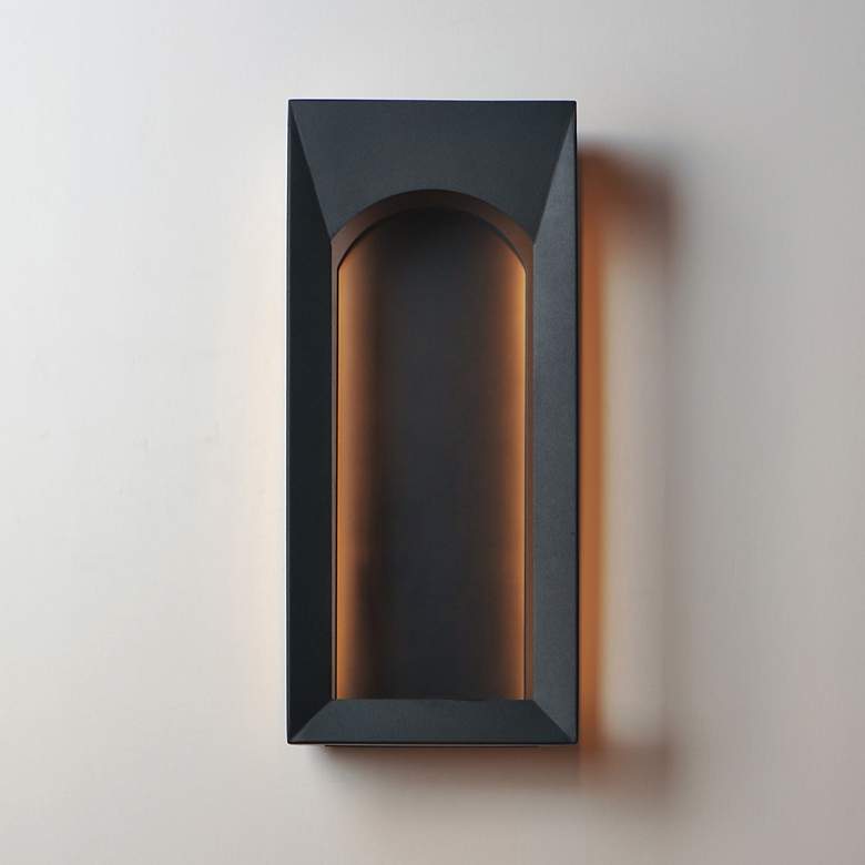 Image 3 ET2 Brasilia 18" High Black Large LED Outdoor Sconce more views