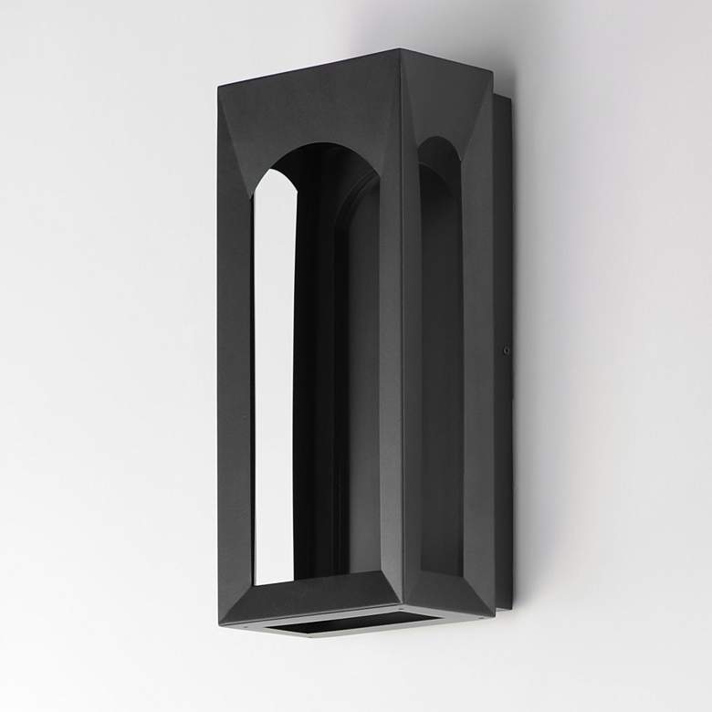Image 4 ET2 Brasilia 18" High Black Large LED Outdoor Sconce more views
