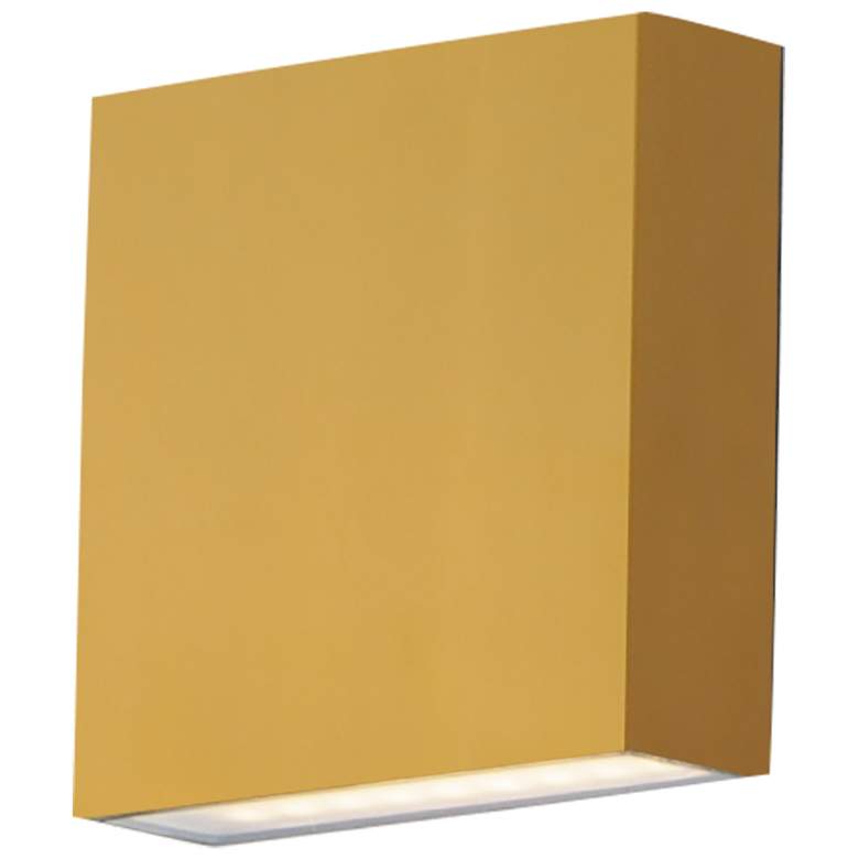 Image 1 ET2 Brik 4.75" Wide Natural Aged Brass LED Outdoor Wall Sconce