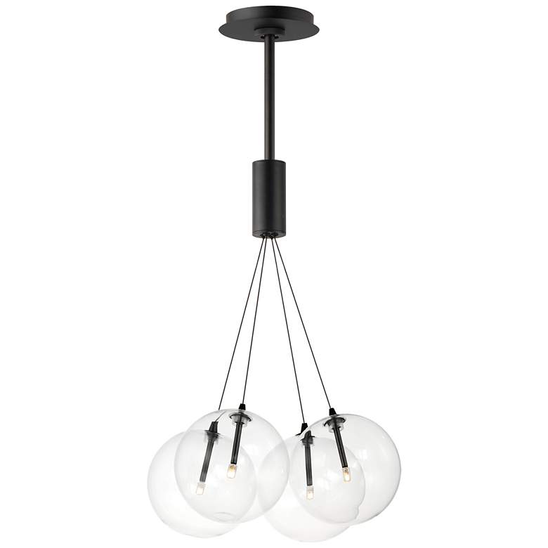 Image 1 ET2 Burst 17" Clear/Black 4-Light LED Pendant