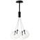 ET2 Burst 17" Clear/Black 4-Light LED Pendant