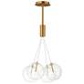 ET2 Burst 17" Clear/Gold 4-Light LED Pendant
