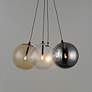 1_ET2 Burst 17" Wide Matte Black 4-Light LED Pendant