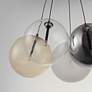 3_ET2 Burst 17" Wide Matte Black 4-Light LED Pendant more views