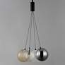 5_ET2 Burst 17" Wide Matte Black 4-Light LED Pendant more views
