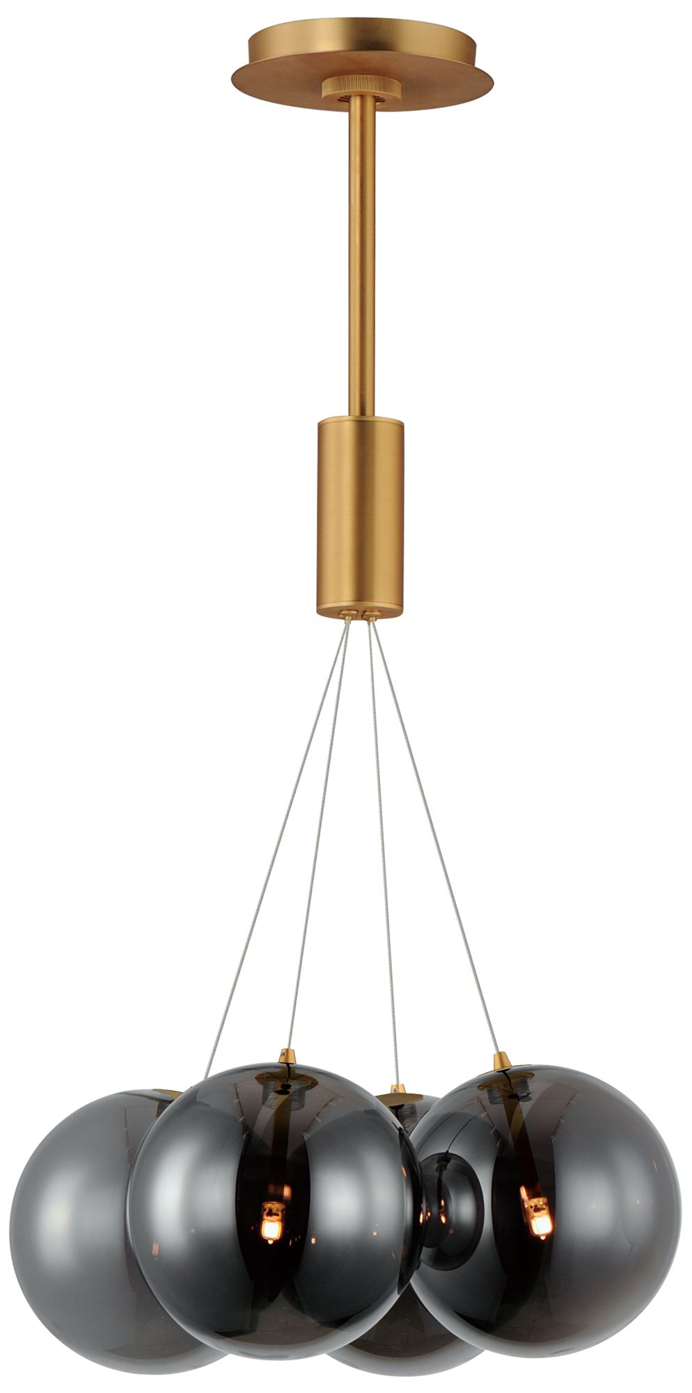 ET2 Burst 17" Smoke/Gold 4-Light LED Pendant