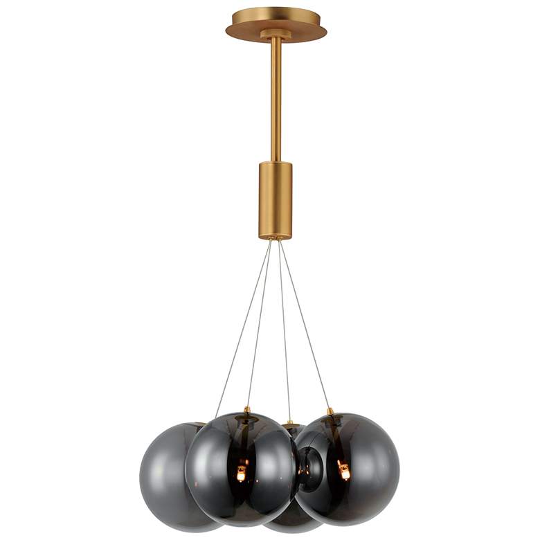 Image 1 ET2 Burst 17" Smoke/Gold 4-Light LED Pendant