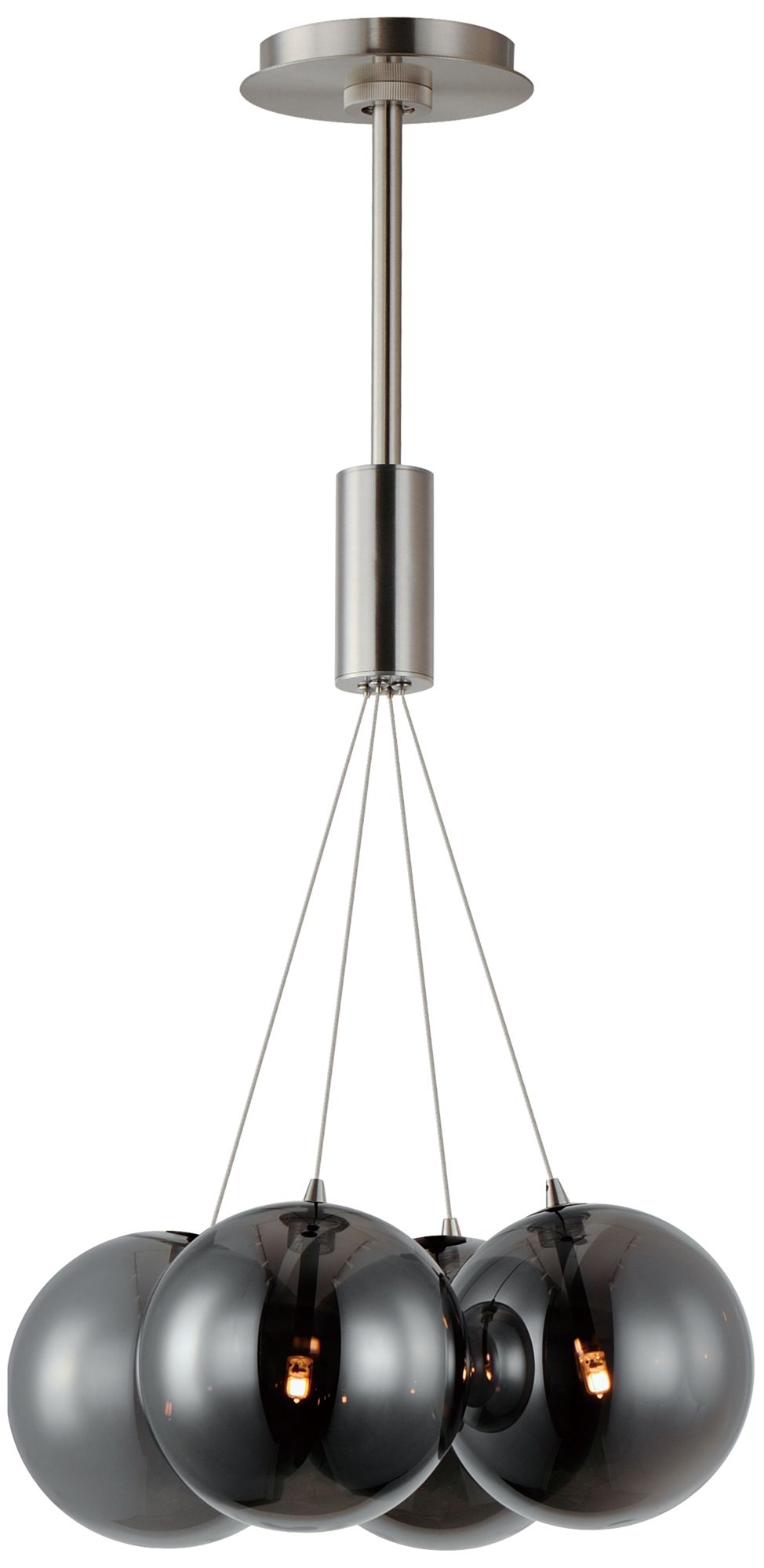 ET2 Burst 17" Smoke/Satin Nickel 4-Light LED Pendant