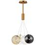 ET2 Burst 17" Wide Mixed/Gold 4-Light LED Pendant