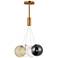 ET2 Burst 17" Wide Mixed/Gold 4-Light LED Pendant