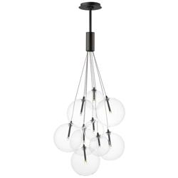 ET2 Burst 19 3/4" Clear and Black 9-Light LED Pendant