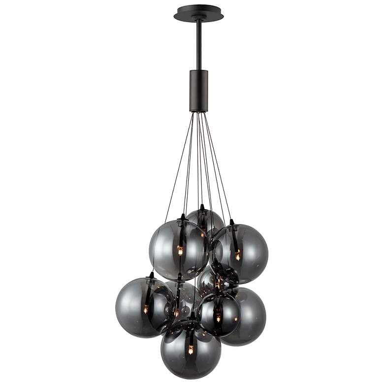 Image 1 ET2 Burst 19 3/4" Wide Matte Black LED Multi-Light Pendant