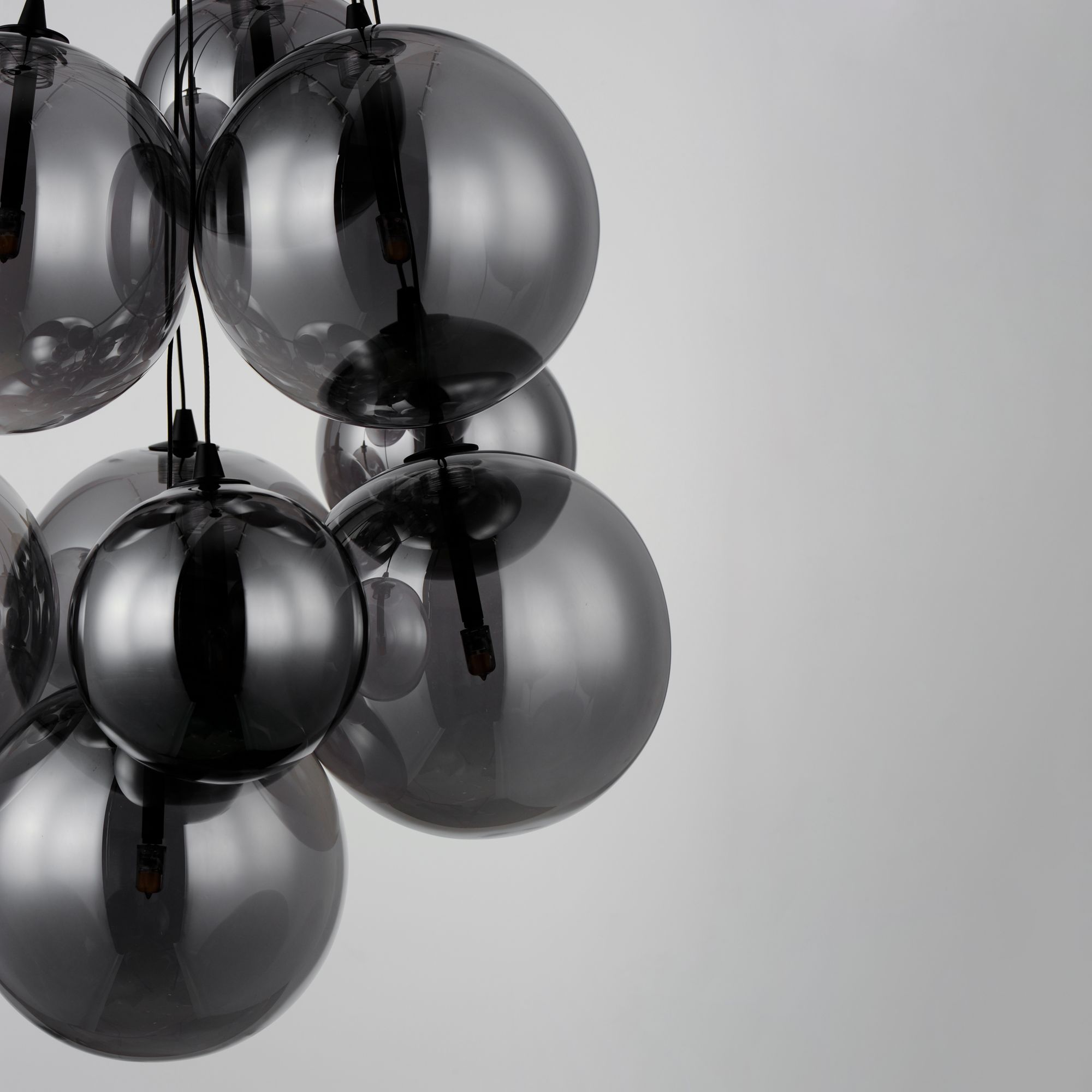 Image 4 ET2 Burst 19 3/4" Wide Matte Black LED Multi-Light Pendant more views