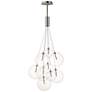 2_ET2 Burst 19 3/4" Wide Satin Nickel 9-Light LED Pendant