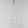 3_ET2 Burst 19 3/4" Wide Satin Nickel 9-Light LED Pendant more views