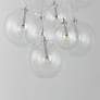 4_ET2 Burst 19 3/4" Wide Satin Nickel 9-Light LED Pendant more views