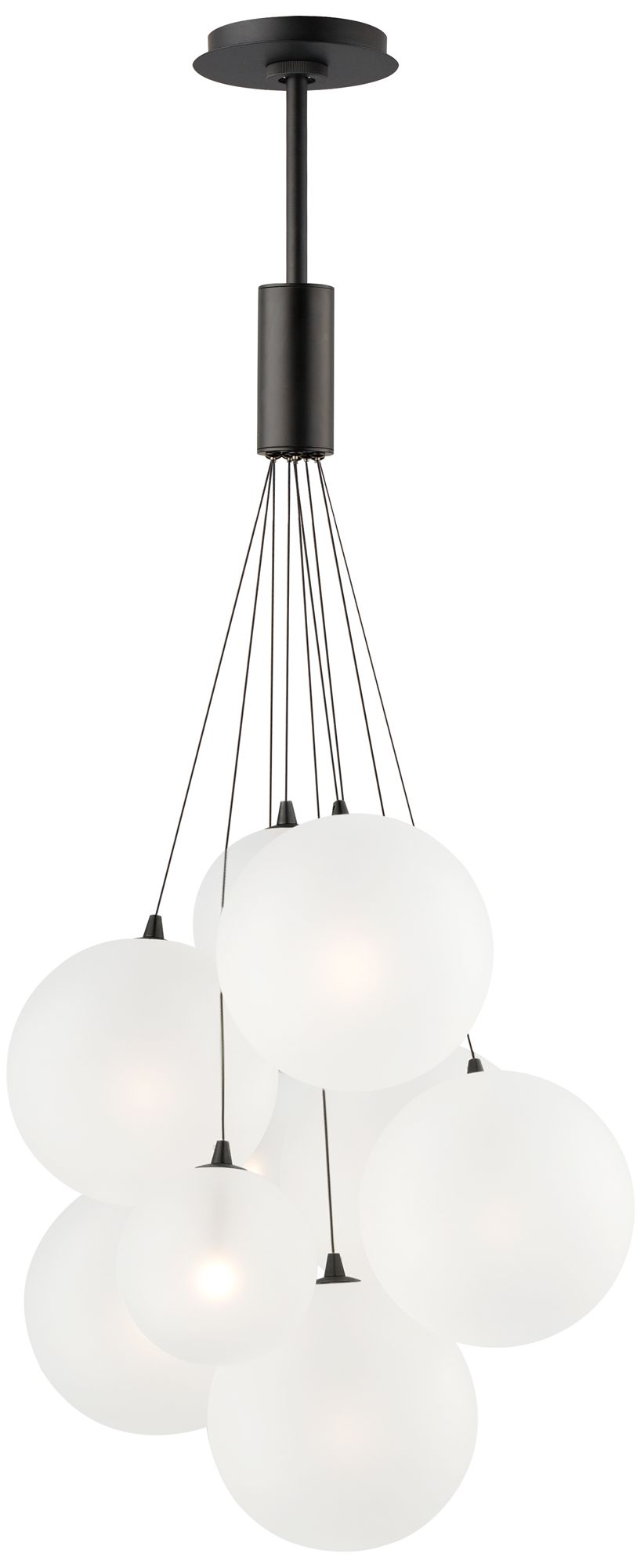 ET2 Burst 19 3/4" Wide Frost/Black 9-Light LED Pendant