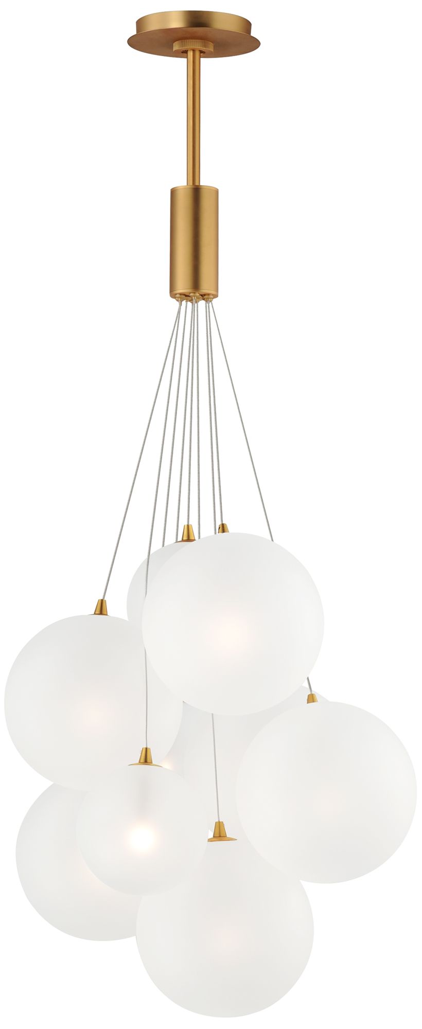 ET2 Burst 19 3/4" Wide Frost/Gold9-Light LED Pendant