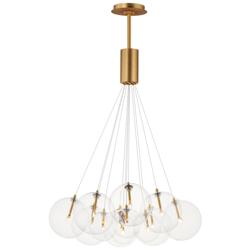 ET2 Burst 27" Clear/Gold 12-Light LED Pendant