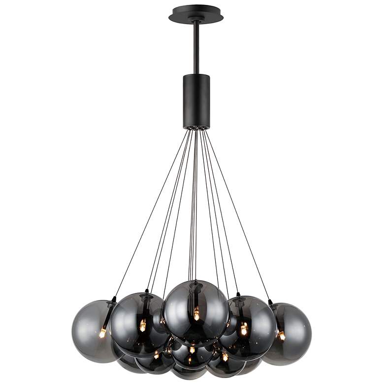 Image 1 ET2 Burst 27" Wide 12-Light Smoke Glass Modern LED Pendant