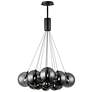 ET2 Burst 27" Wide Black 12-Light Chandelier