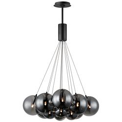 ET2 Burst 27" Wide Black 12-Light Chandelier